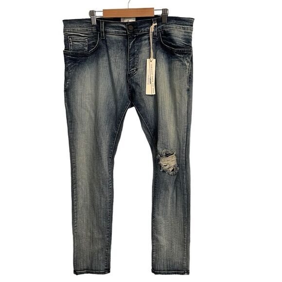 Syndicate LA Tidal Tailored Denim Slim Tapered Jeans Size 34 NWT - Picture 1 of 6